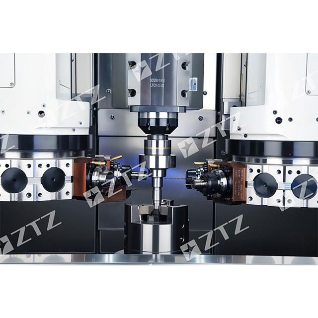 Double-turret vertical lathe