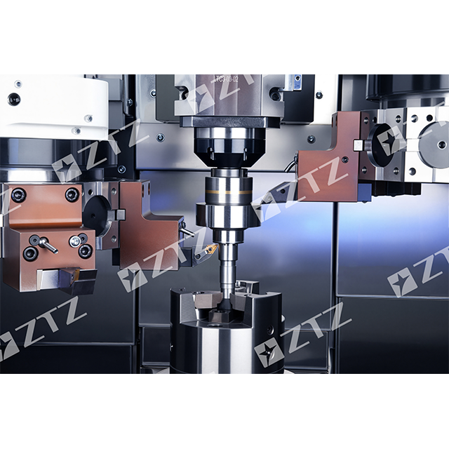 Double-turret vertical lathe